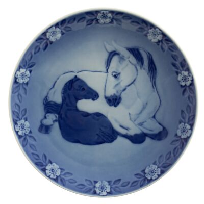 ROYAL COPENHAGEN PIATTO FESTA DELLA MAMMA 1984 ANIMALI ORIGINALE PORCELLANA PRIM