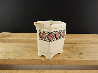 ANTICA LIBERTY LATTIERA BRICCO CERAMICA DECORATA CON ROSE LUISE