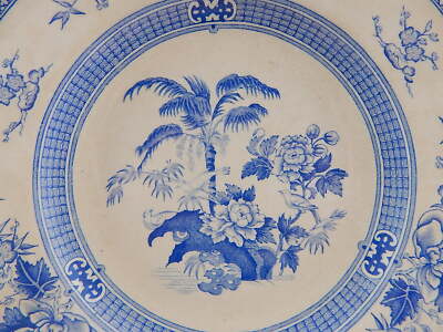 ANTICO PIATTO PORCELLANA COLLEZIONE DEL1800 GUSTAVSBERG PALM OLD PORCELAIN PLATE