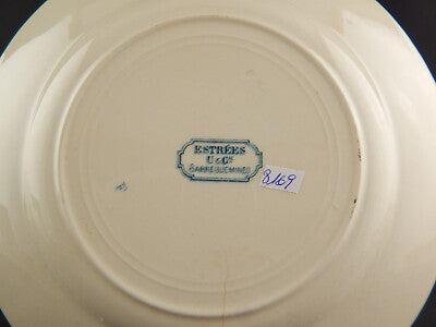 ANTICO PIATTO CERAMICA SARREGUEMINES U&C FINE 800 ART NOUVEAU ESTREES #8169