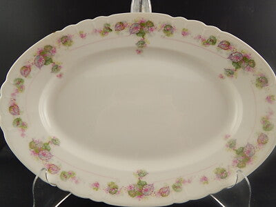 ANTICO VASSOIO PIATTO DA PORTATA PORCELLANA GINORI DOCCIA FORMA NAPOLI LIBERTY