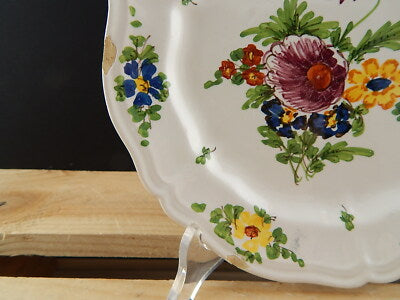 ANTICO 1946 PIATTO CERAMICA IMOLA TECNICA E DECORO SETTECENTO ITALIANO CM 19 #4