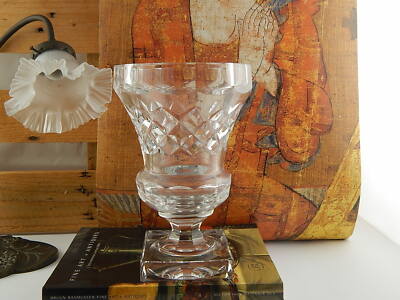 VINTAGE VAL SAINT LAMBERT FIRMATO VASO CRISTALLO MOLATO JUPITER PESO KG. 3,5