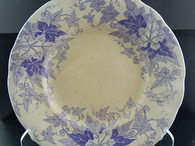ANTICO PIATTO CERAMICA SARREGUEMINES U&C BRYONIA VIOLA FINE 1800 ART NOUVEAU 937