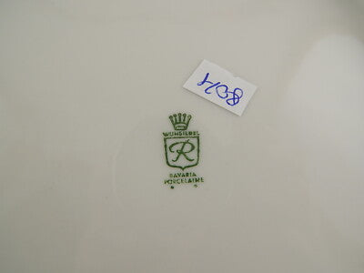 VINTAGE WUNSIEDEL BAVARIA PORCELLANA SERVIZIO TAVOLA 6 PIATTI PIANI DIPINTI MANO