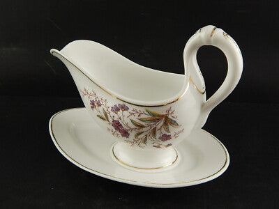 ANTICA HAVILAND LIMOGES SALSIERA PORCELLANA FINE 800 ART NOUVEAU DECORO FIORI