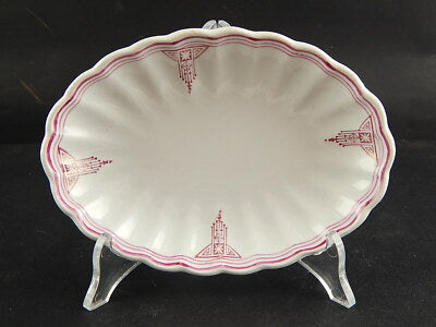 ANTICO PIATTO OVALE RAVIERA CERAMICA ART DECO ANDLOVIZ VERBANUM STONE LAVENO