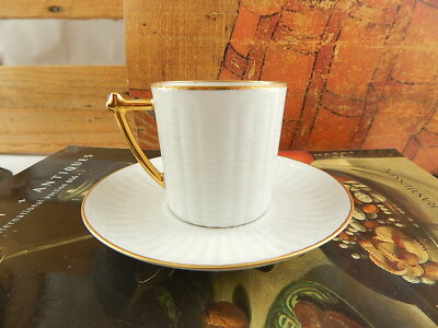 PREZIOSA RARA TAZZINA PORCELLANA BIANCA E ORO COLLEZIONE LIMOGES FIELD HAVILAND