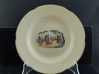 ANTICO RARO PIATTO SEMI PORCELLANA INGLESE OLD BRIDGE EARTHENWARE COLLEZIONE 265