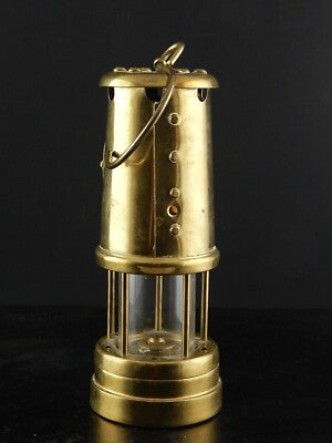 VINTAGE LAMPADA OTTONE PARAFFINA MINATORE ABERAMA COLLIERY BRITISH COAL MINING