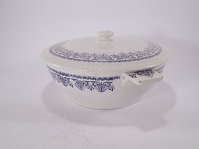 ANTICA ZUPPIERA CERAMICA INGLESE STAFFORDSHIRE FINE WARE FAIENCE TUREEN