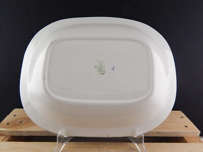 ANTICO 1932 RARO VASSOIO RAVIERA CENTROTAVOLA CERAMICA NICE MONDOVI' BIANCO BLU