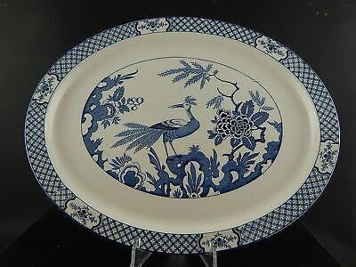 ANTICO GRANDE VASSOIO PIATTO PORCELLANA WOOD & SON COLLEZIONE ORIENTALE YUAN