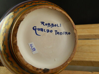 VINTAGE CARAFFA BROCCA VERSATOIO MAIOLICA CERAMICA LUSTRO RUBBOLI GUALDO TADINO