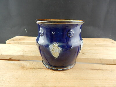 ANTICO ROYAL DOULTON DESIGN VASO CACHE POT CERAMICA SMALTATA STONE WARE 1920-39
