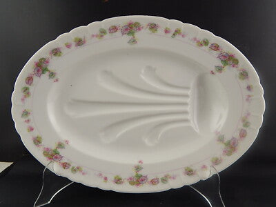 ANTICO VASSOIO PER ARROSTO PORCELLANA GINORI DOCCIA FORMA NAPOLI EPOCA LIBERTY