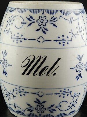 ANTICO RARO ART DECO BARATTOLO MEL FARINA PORCELLANA THEODOR PAETSCH FRANCOFORTE