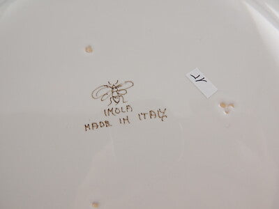 ANTICO 1946 PIATTO PIANO CERAMICA IMOLA TECNICA E DECORO SETTECENTO ITALIANO #15