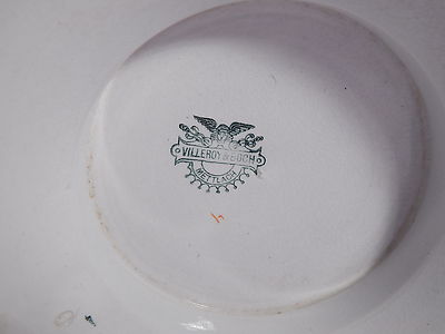 ANTICA ZUPPIERA CENTROTAVOLA PORCELLANA CERAMICA VILLEROY&BOCH METTLACH FINE 800