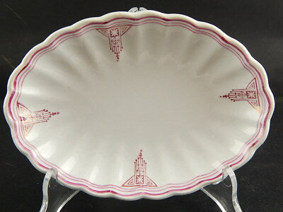 ANTICO PIATTO OVALE RAVIERA CERAMICA ART DECO ANDLOVIZ VERBANUM STONE LAVENO