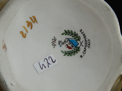 VINTAGE PREZIOSA ZUCCHERIERA PORTA BONBONS PORCELLANA MAS REGIO CAPODIMONTE