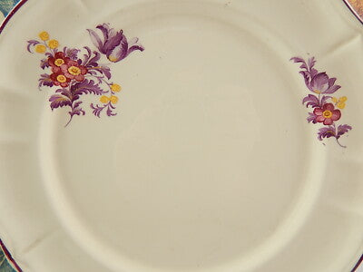 ANTICO PIATTO SOCIETA' CERAMICA ITALIANA LAVENO VERBANUM STONE DECORI VIOLA