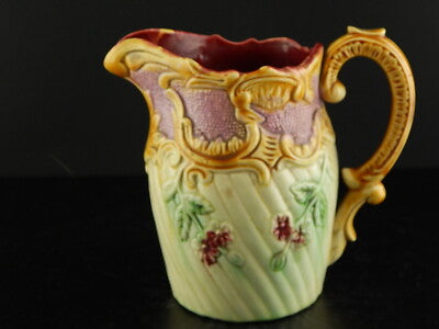 ANTICA ART NOUVEAU BROCCA CARAFFA BARBOTINE CERAMICA STILE D’ONNAING FRANCIA