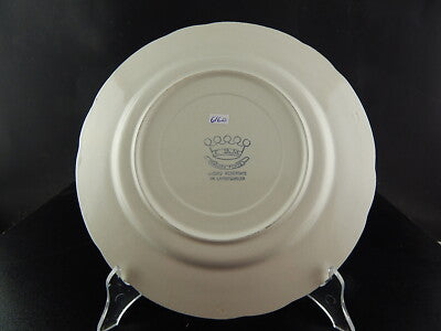 RETRO' PIATTO PIANO CERAMICA FAENZA FORTE BIANCO-BLU COLLEZIONE SHABBY CHIC