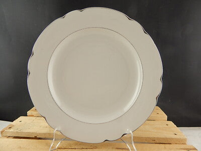 ANTICO ART DECO VERBANO LAVENO PIATTO PORTATA VASSOIO PORCELLANA DECORO ARGENTO