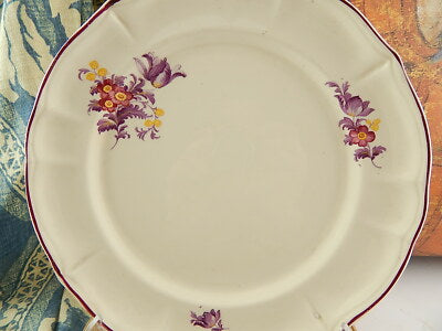 ANTICO PIATTO SOCIETA' CERAMICA ITALIANA LAVENO VERBANUM STONE DECORI VIOLA