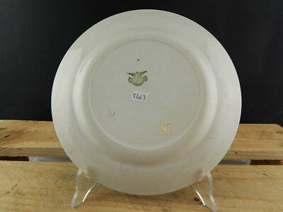 ANTICO PIATTO CERAMICA LAVENO PRIMO 900 VERBANUM STONE DECORO FLOREALE