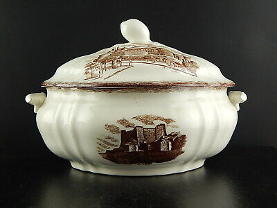 ANTICA ZUPPIERA CENTROTAVOLA CERAMICA RICHARD TORRE SAN PANCRAZIO CASTEL NUOVO..