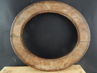 ANTICA CORNICE OVALE LEGNO NOCE MASSICCIO FINE 1800 ANTIQUE WALNUT OVAL FRAME