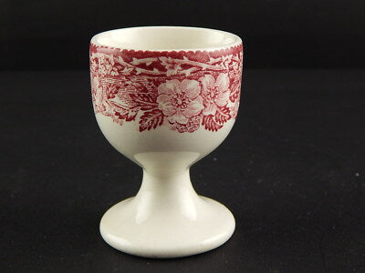 ANTICO PORTA UOVO SEMI-PORCELLANA INGLESE WEDGWOOD WOODLAND ROSSO
