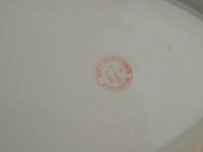 ANTICA ELEGANTE PESCIERA PORCELLANA GINORI DOCCIA FORMA NAPOLI EPOCA LIBERTY