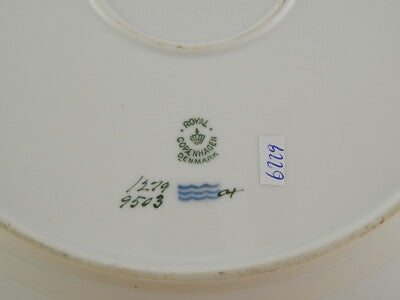 PIATTO SERVIZIO DA PORTATA PORCELLANA ROYAL COPENHAGEN BIANCO DECORO ARANCIONE