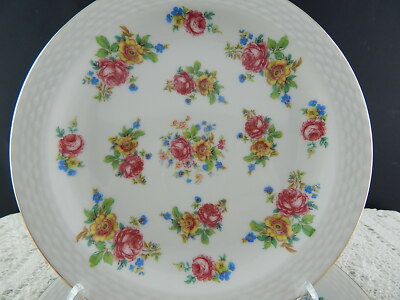 ANTICO SERVIZIO 6 PIATTI DESSERT PORCELLANA JOHANN HAVILAND BAVARIA 1937 ROSE