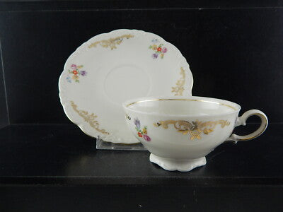 ANTICA ROCAILLE RARA TAZZA TE' PORCELLANA SCHIRNDING BAVARIA TIPO THERESIA