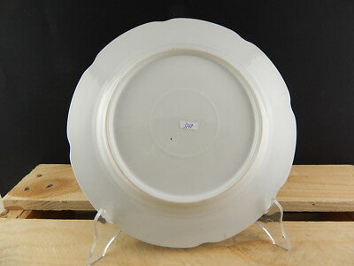 ANTICO FINE 800 PIATTO PORCELLANA AUSTRIA VIENNA VERDE E ORO DIPINTO QUAGLIA