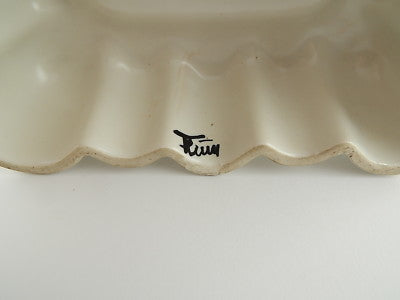 VINTAGE RARISSIMA FORMELLA CERAMICA DESIGNER LENE THUN "LA GALLINA" VECCHIA THUN