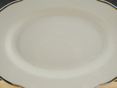 ANTICO 1880 ZEH SCHERZER & CO VASSOIO RAVIERA PORCELLANA BIANCA E ORO BAVARIA