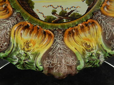 ANTICO PIATTO PARATA CERAMICA POLICROMO ALBISOLA GIUSEPPE MAZZOTTI PRIMO 900