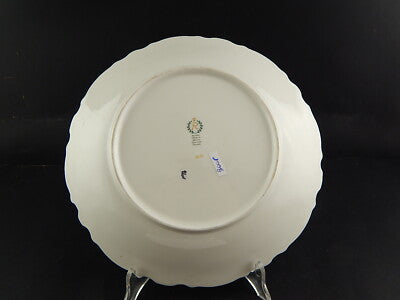 PREZIOSO ROCAILLE PORCELLANA VEB REICHENBACH PIATTO TORTA VASSOIO CON LE MORE