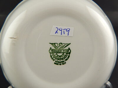 MODERNARIATO ANNI 60 CIOTOLA BIANCA PROFILO ORO CERAMICA LAVENO VERBANUM STONE