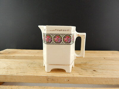 ANTICA ORIGINALE LIBERTY LATTIERA BRICCO CERAMICA DECORATA CON ROSE LUISE