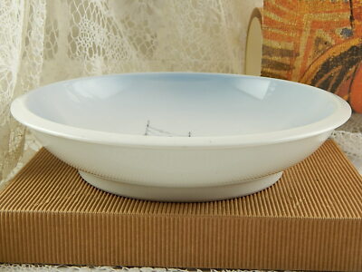 VINTAGE LYNGBY ROYAL CROWN COPENHAGEN CENTROTAVOLA PORCELLANA PIATTO MARINA 1940