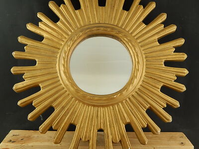 ANTICA AUTENTICA RARA SPECCHIERA SOLEIL CORNICE GESSO DORATA