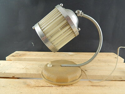 ANTICA ORIGINALE LAMPADA ABAT JOUR CROMATA VETRO ANNI 50 ITALY DESIGN #5759
