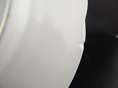 ANTICO SET 8 PIATTI PORCELLANA GINORI DOCCIA LIBERTY F.LLI FINOCCHI ROMA DIFETTI