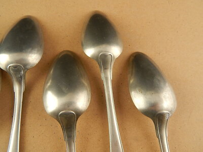 SET 6 CUCCHIAI ANTICHI ALPACCA ARGENTONE BERENDORF MILANO FINE 800
